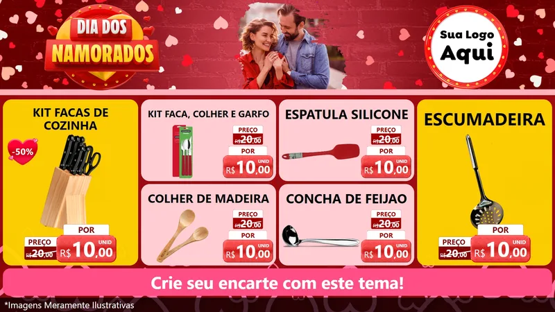 Modelo de TV para TV Horizontal com o tema Dia Dos Namorados para Utilidades Domésticas