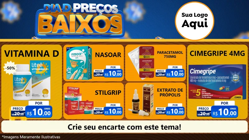 Modelo de TV para TV Horizontal com o tema Dia D Preço Baixo para Farmácia