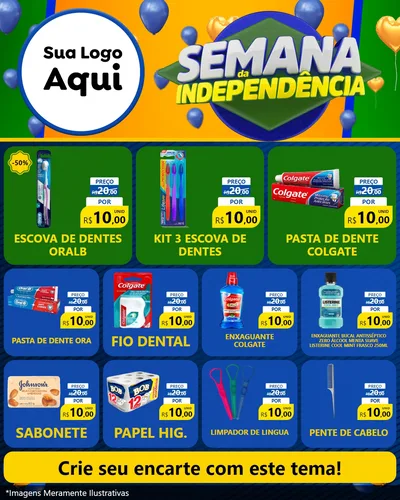 Modelo de Rede Social para Feed Instagram com o tema Semana da Independência para Higiene Pessoal