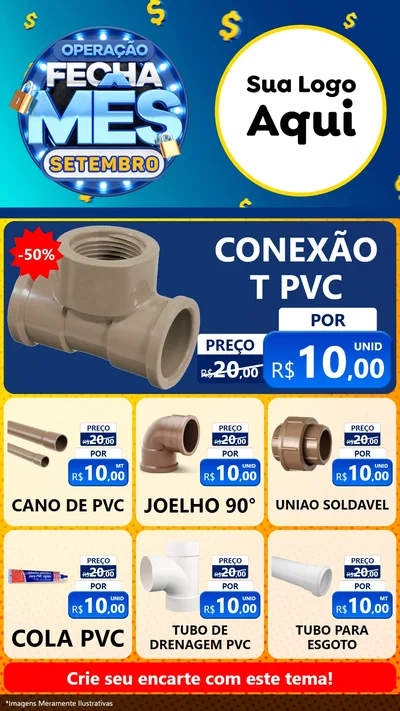 Modelo de Rede Social para Stories com o tema Operação Fecha Mês Setembro para Tubos e conexões