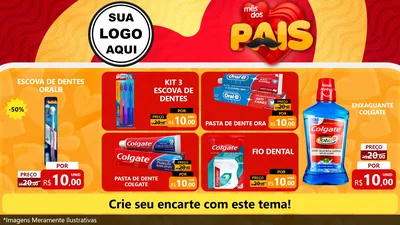 Modelo de TV para TV Horizontal com o tema Mês Dos Pais para Higiene Pessoal