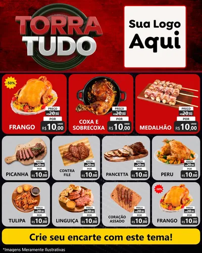 Modelo de Rede Social para Feed Instagram com o tema Torra Tudo para Assados