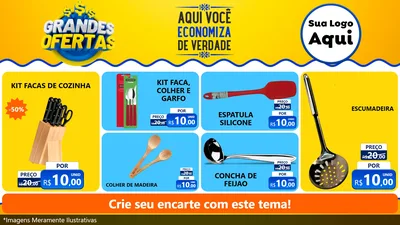 Modelo de TV para TV Horizontal com o tema Grandes Ofertas para Utilidades Domésticas