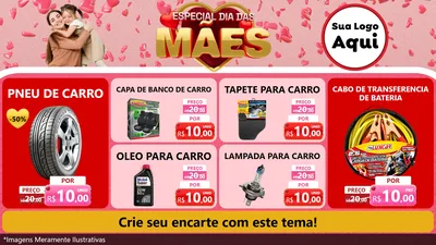 Modelo de TV para TV Horizontal com o tema Especial Dia Das Mães para Auto peças