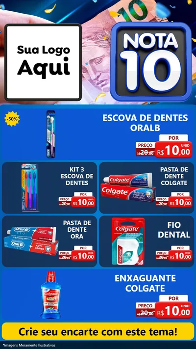 Modelo de TV para TV Vertical com o tema Nota 10 para Higiene Pessoal