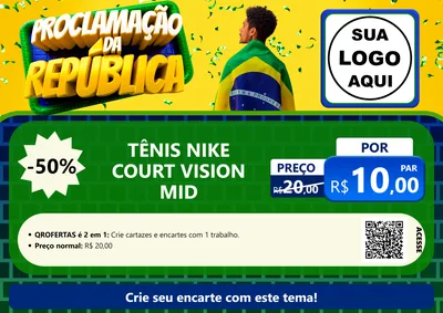 Modelo de Cartaz para Cartaz A4 Horizontal com o tema Proclamação da República para Calçados