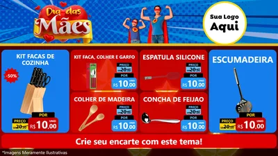 Modelo de TV para TV Horizontal com o tema Dia das Mães para Utilidades Domésticas