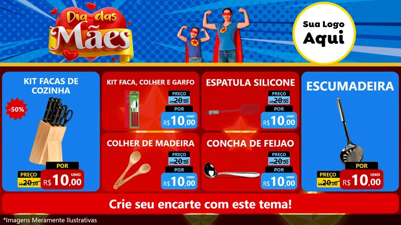 Modelo de TV para TV Horizontal com o tema Dia das Mães para Utilidades Domésticas