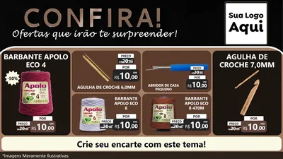 Modelo de TV para TV Horizontal com o tema Confira! Ofertas que irão te surpreender! para Armarinho e Aviamentos
