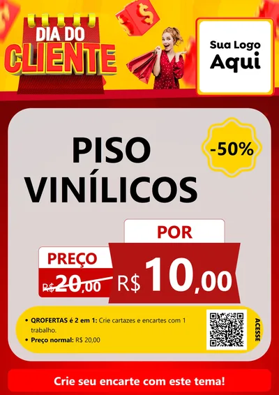 Modelo de Cartaz para Cartaz A4 Vertical com o tema Dia do Cliente para Material para Construção