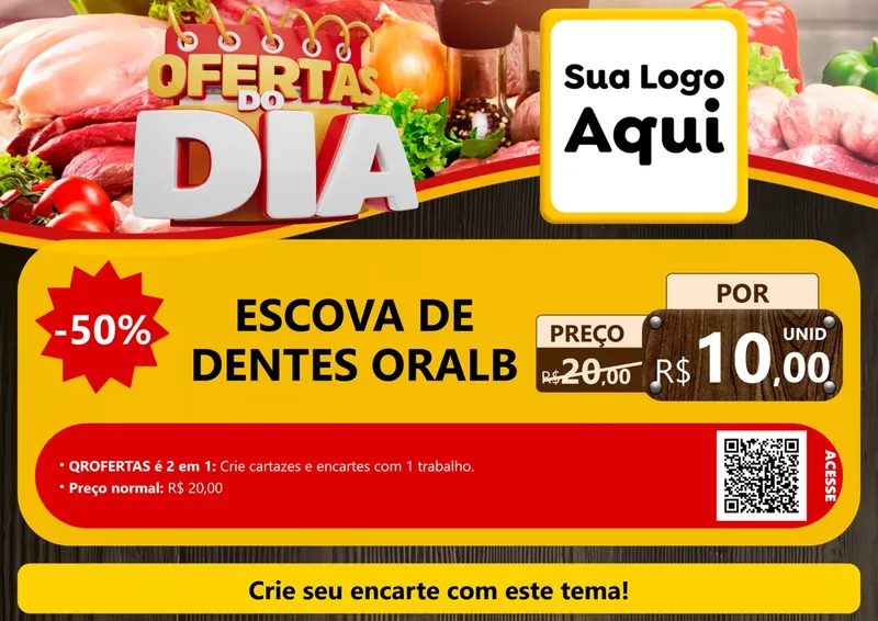 Modelo de Cartaz para Cartaz A4 Horizontal com o tema Ofertas do Dia para Higiene Pessoal