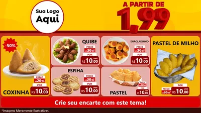 Modelo de TV para TV Horizontal com o tema A Partir de Um e Noventa e Nove - 1,99 para Salgadaria