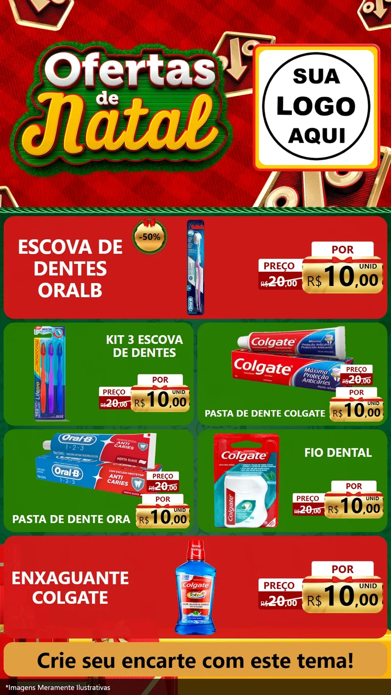 Modelo de TV para TV Vertical com o tema Ofertas de Natal para Higiene Pessoal
