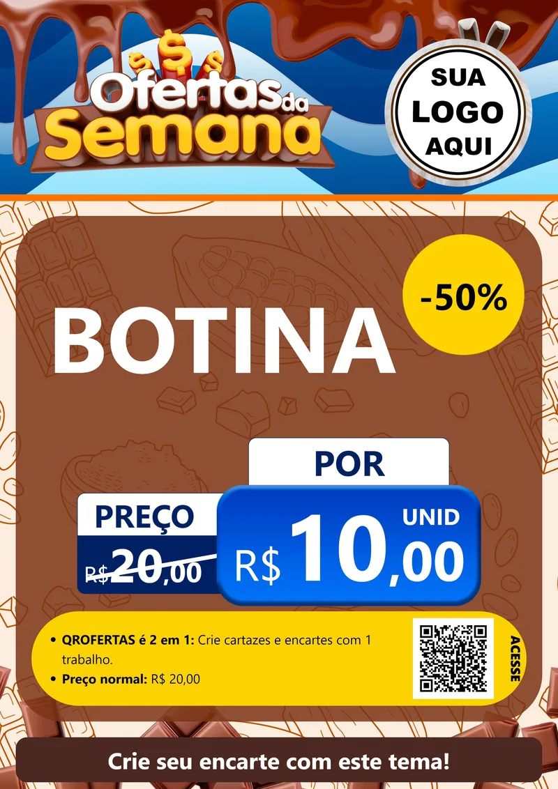 Modelo de Cartaz para Cartaz A4 Vertical com o tema Ofertas da Semana - Páscoa para Agropecuária