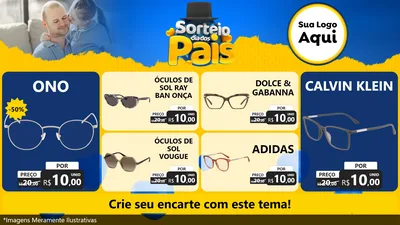 Modelo de TV para TV Horizontal com o tema Sorteio Dia Dos Pais para Óticas