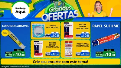 Modelo de TV para TV Horizontal com o tema Grandes Ofertas para Embalagens