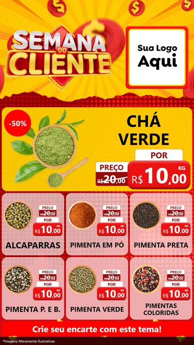 Modelo de Rede Social para Stories com o tema Semana do Cliente para Produtos Naturais