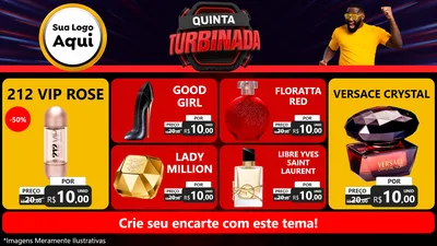Modelo de TV para TV Horizontal com o tema Quinta Turbinada para Perfumes