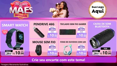 Modelo de TV para TV Horizontal com o tema Mês das Mães Imperdível para Informática