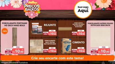 Modelo de TV para TV Horizontal com o tema Primavera de Preços Baixos para Pisos e revestimentos