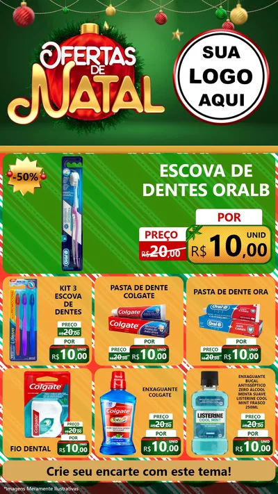 Modelo de Rede Social para Stories com o tema Ofertas de Natal para Higiene Pessoal
