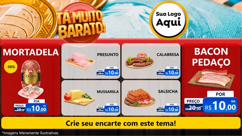 Modelo de TV para TV Horizontal com o tema Está Muito Barato para Frios e Laticínios