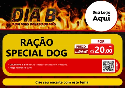 Modelo de Cartaz para Cartaz A4 Horizontal com o tema Dia B para Pet Shop