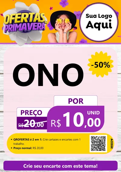 Modelo de Cartaz para Cartaz A4 Vertical com o tema Ofertas Da Primavera para Óticas