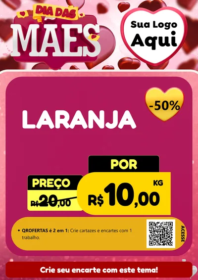 Modelo de Cartaz para Cartaz A4 Vertical com o tema Dia Das Mães para Hortifrúti