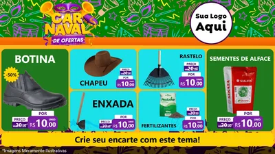 Modelo de TV para TV Horizontal com o tema Carnaval de Ofertas para Agropecuária