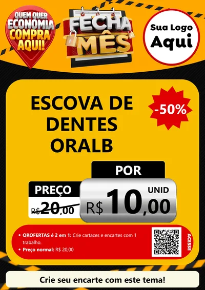 Modelo de Cartaz para Cartaz A4 Vertical com o tema Fecha Mês para Higiene Pessoal