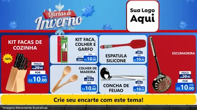 Modelo de TV para TV Horizontal com o tema Ofertas de Inverno para Utilidades Domésticas
