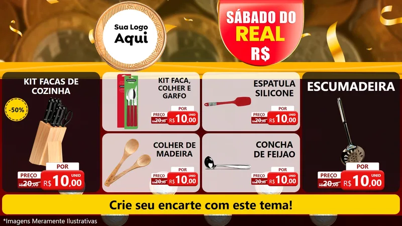 Modelo de TV para TV Horizontal com o tema Sábado do Real para Utilidades Domésticas