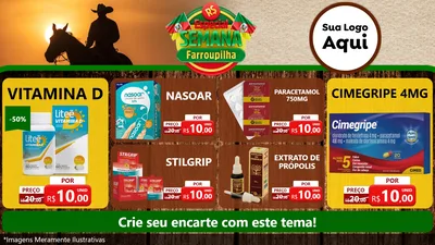 Modelo de TV para TV Horizontal com o tema Especial Semana Farroupilha para Farmácia
