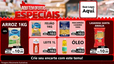 Modelo de TV para TV Horizontal com o tema Aqui Tem Ofertas Especiais para Supermercado