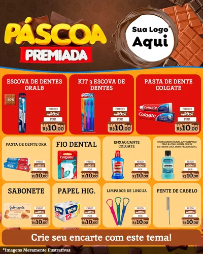 Modelo de Rede Social para Feed Instagram com o tema Páscoa Premiada para Higiene Pessoal