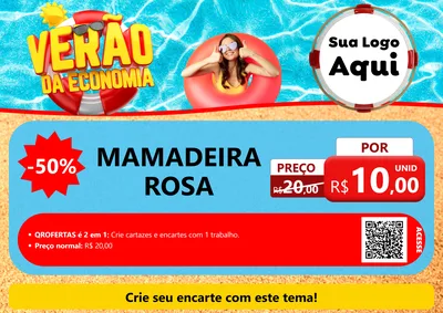 Modelo de Cartaz para Cartaz A4 Horizontal com o tema Verão da Economia para Bebês