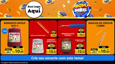 Modelo de TV para TV Horizontal com o tema Fecha Mês para Armarinho e Aviamentos