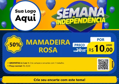 Modelo de Cartaz para Cartaz A4 Horizontal com o tema Semana da Independência para Bebês