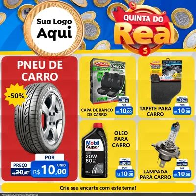 Modelo de Rede Social para Feed Facebook com o tema Quinta do Real para Auto peças