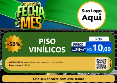 Modelo de Cartaz para Cartaz A4 Horizontal com o tema Operação Fecha Mês para Material para Construção