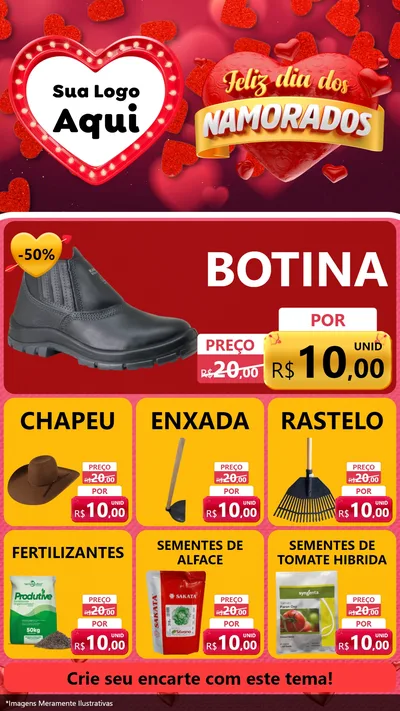 Modelo de Rede Social para Stories com o tema Feliz Dia Dos Namorados para Agropecuária