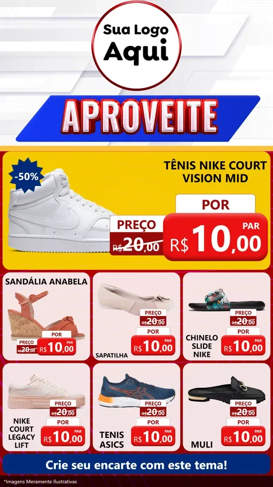 Modelo de Rede Social para Stories com o tema Aproveite para Calçados