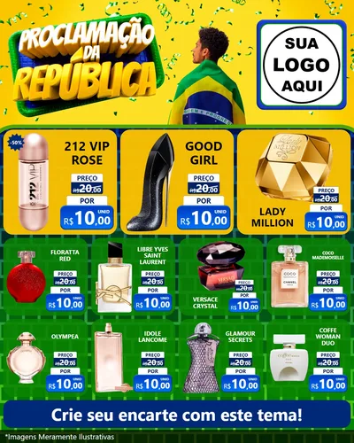 Modelo de Rede Social para Feed Instagram com o tema Proclamação da República para Perfumes