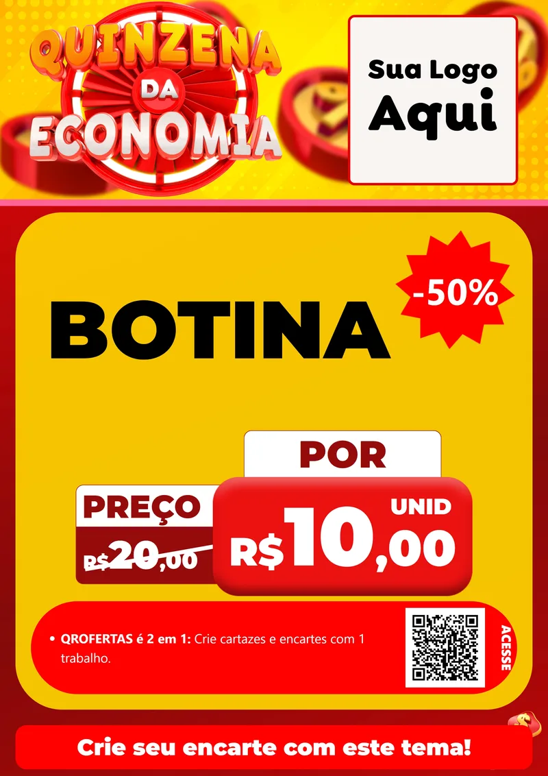 Modelo de Cartaz para Cartaz A4 Vertical com o tema Quinzena Da Economia para Agropecuária