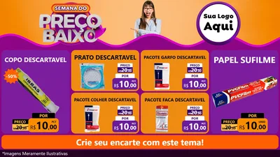 Modelo de TV para TV Horizontal com o tema Semana do Preço Baixo para Embalagens