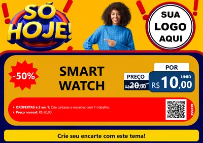Modelo de Cartaz para Cartaz A4 Horizontal com o tema Só Hoje! para Informática