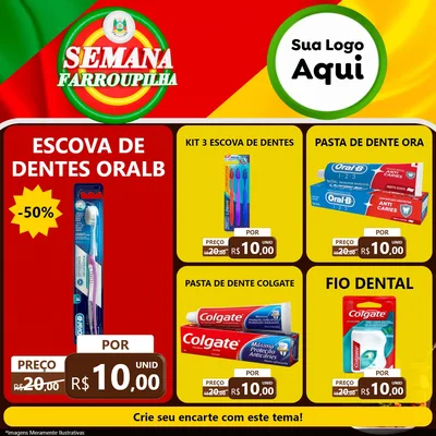 Modelo de Rede Social para Feed Facebook com o tema Semana Farroupilha para Higiene Pessoal