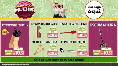 Modelo de TV para TV Horizontal com o tema Para Você Mulher para Utilidades Domésticas