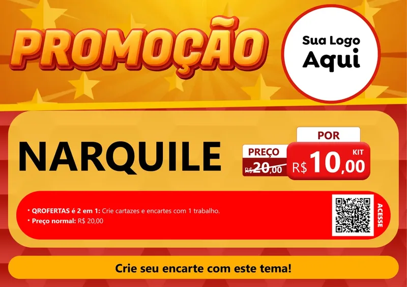 Modelo de Cartaz para Cartaz A4 Horizontal com o tema Promoção para Tabacaria